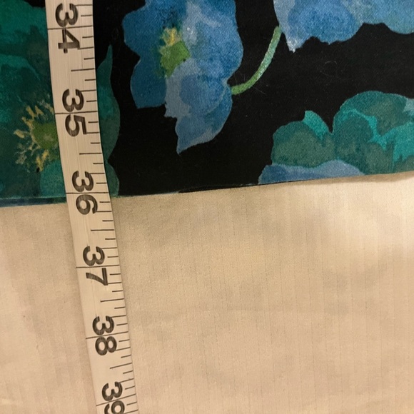 ANN TAYLOR LOFT Blue,Green & Black Floral Sheath Cotton Mini Dress, size 6 - Picture 6 of 8